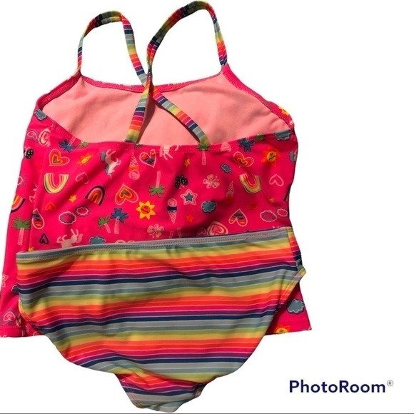 Girls 2 piece Wonder Nation swimsuit size L 10/12 - Picture 2 of 4